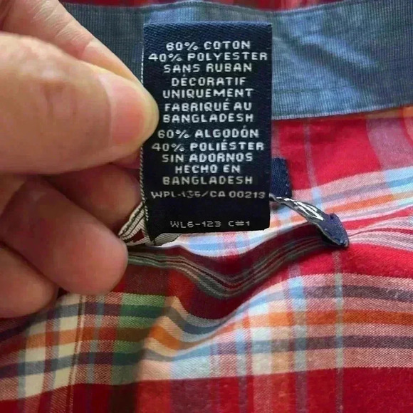 Chaps by Ralph Lauren Plaid Short Sleeve Shirt - Picture 5 of 6